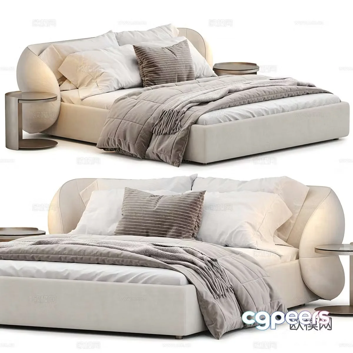 Double bed 3d model