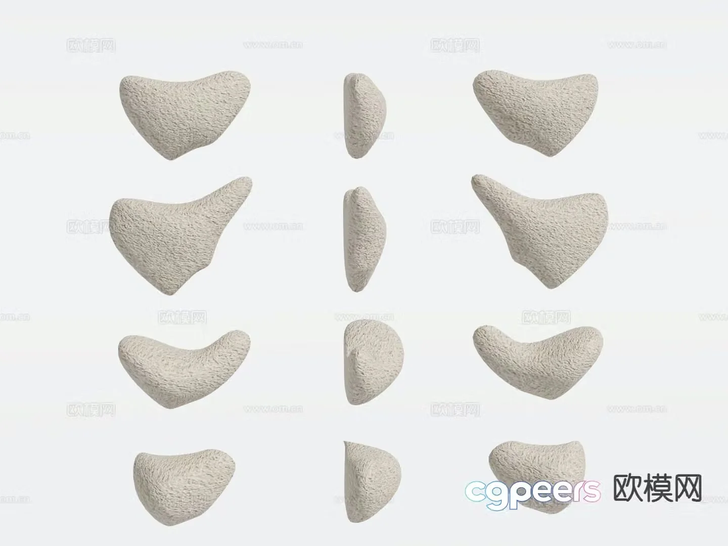 Cream style three-dimensional hanging decoration wall decoration 3D model