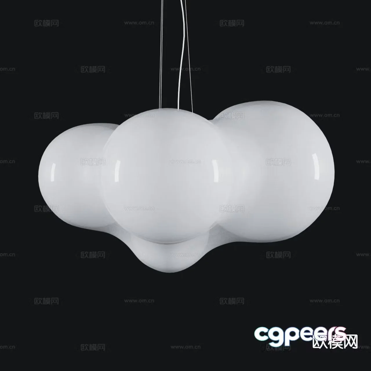 Art chandelier restaurant chandelier 3d model