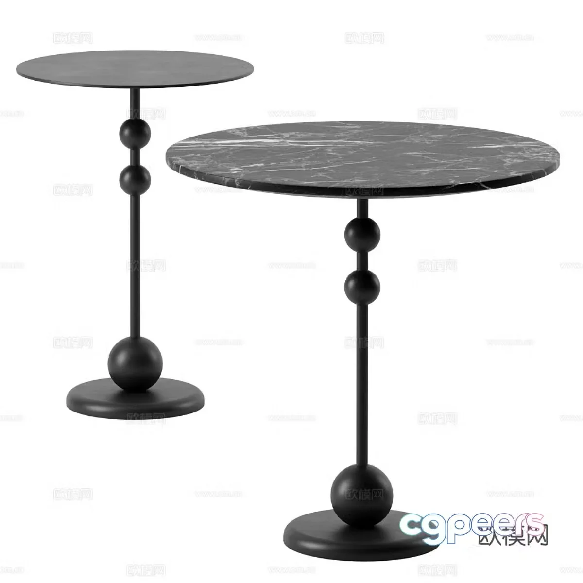 New Chinese-style round table side table 3D model