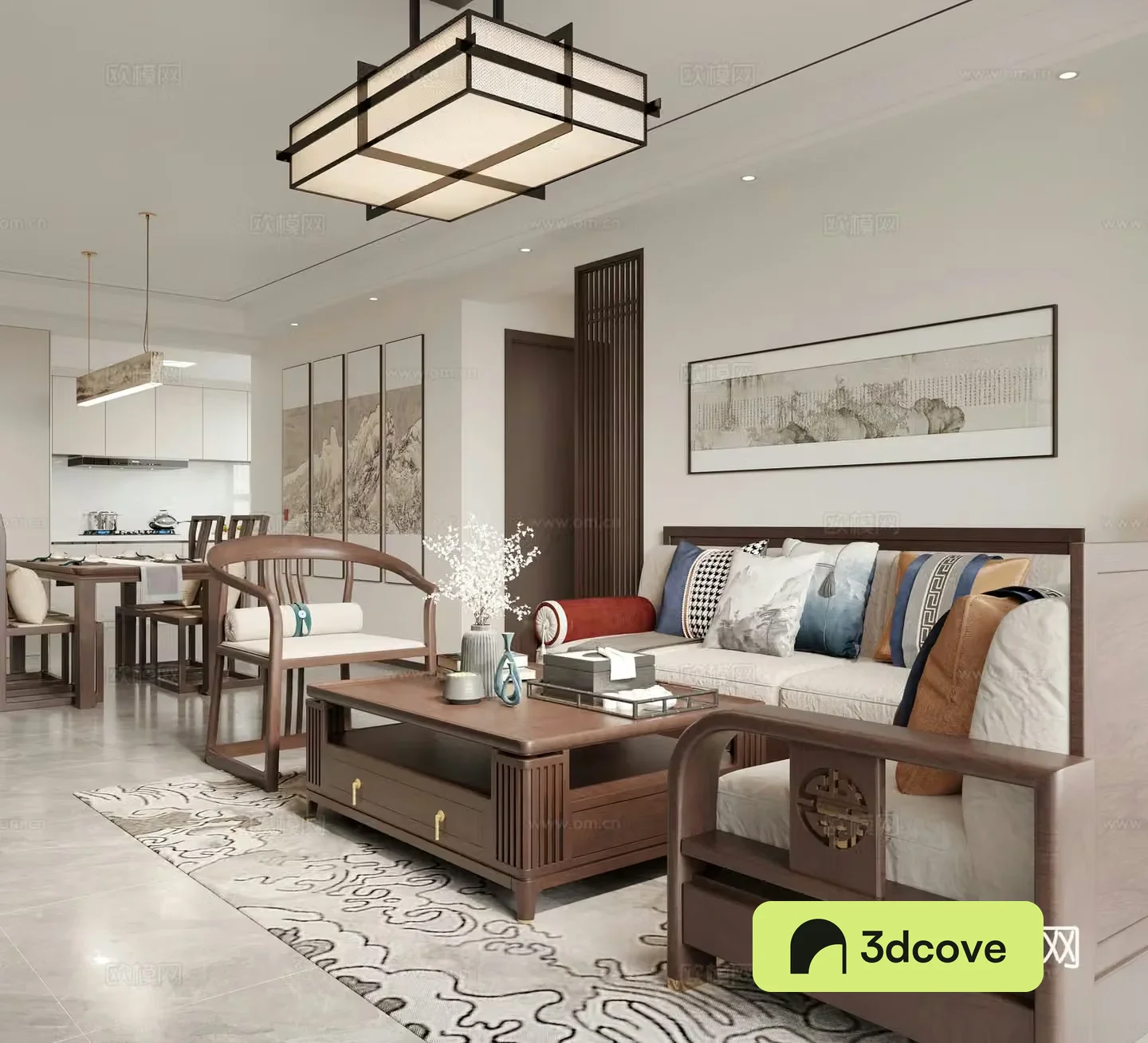 Chinese living and dining room