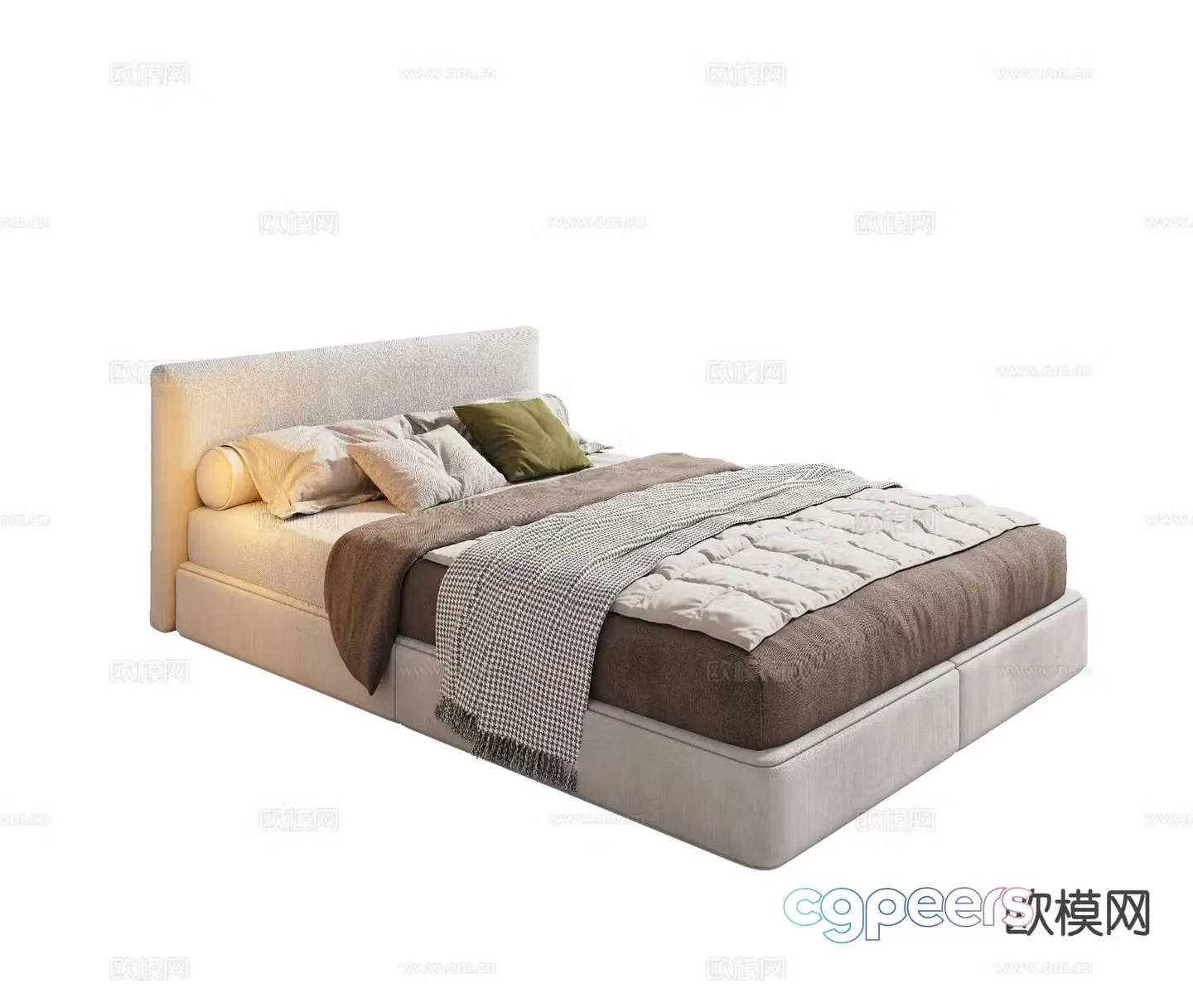 Modern single bed 3d model