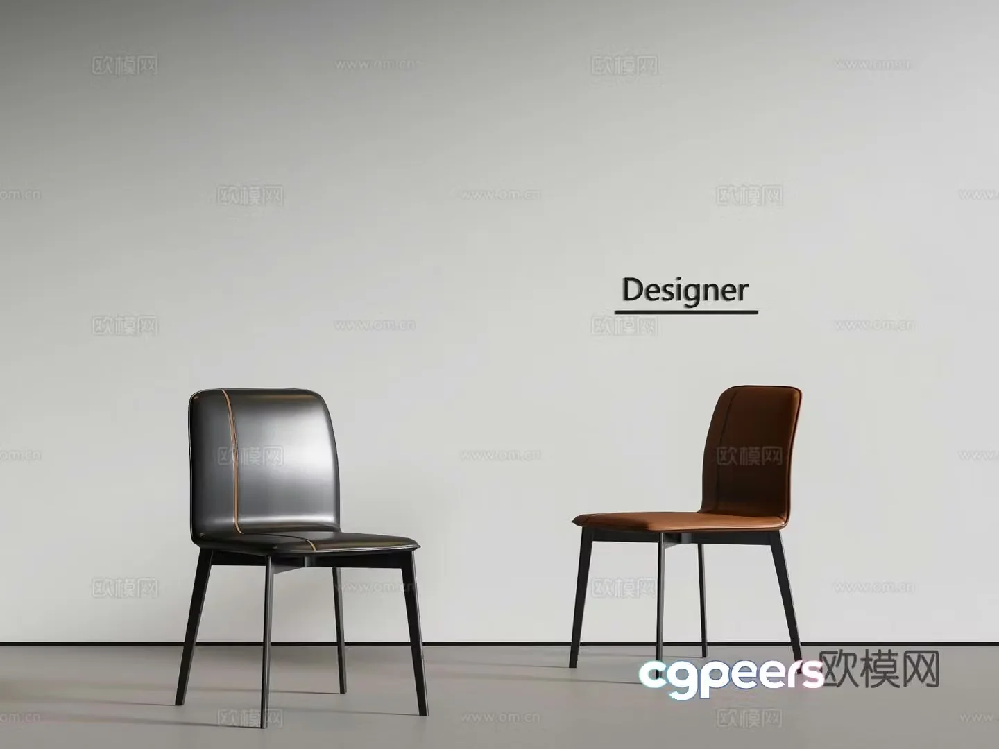 Modern dining chair single chair 3d model