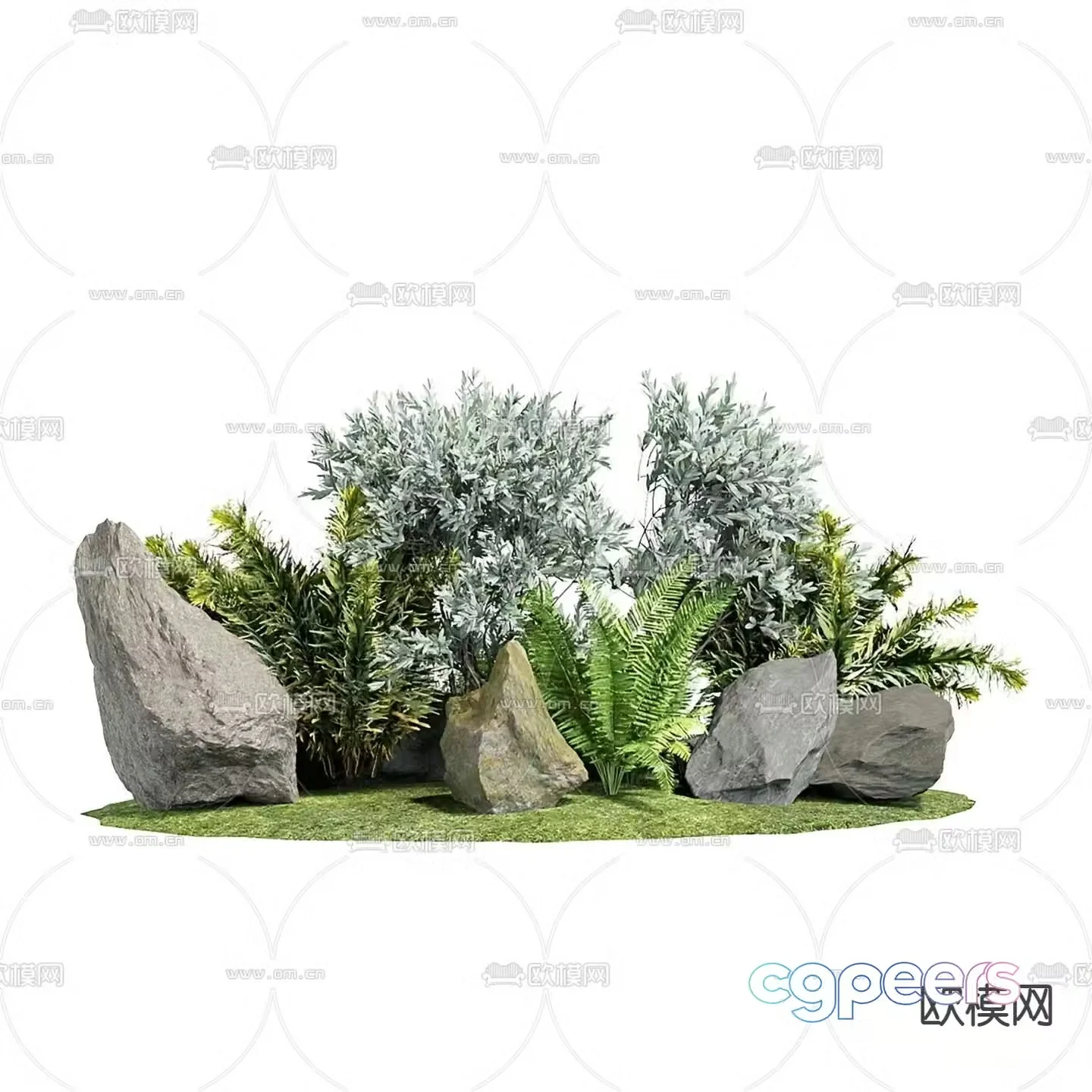 Stone plant sketch 3d model