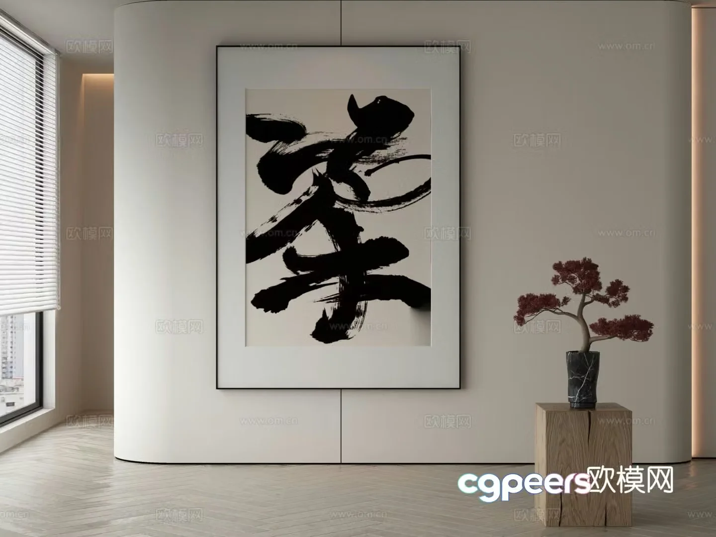Decorative painting calligraphy painting hanging painting 3d model