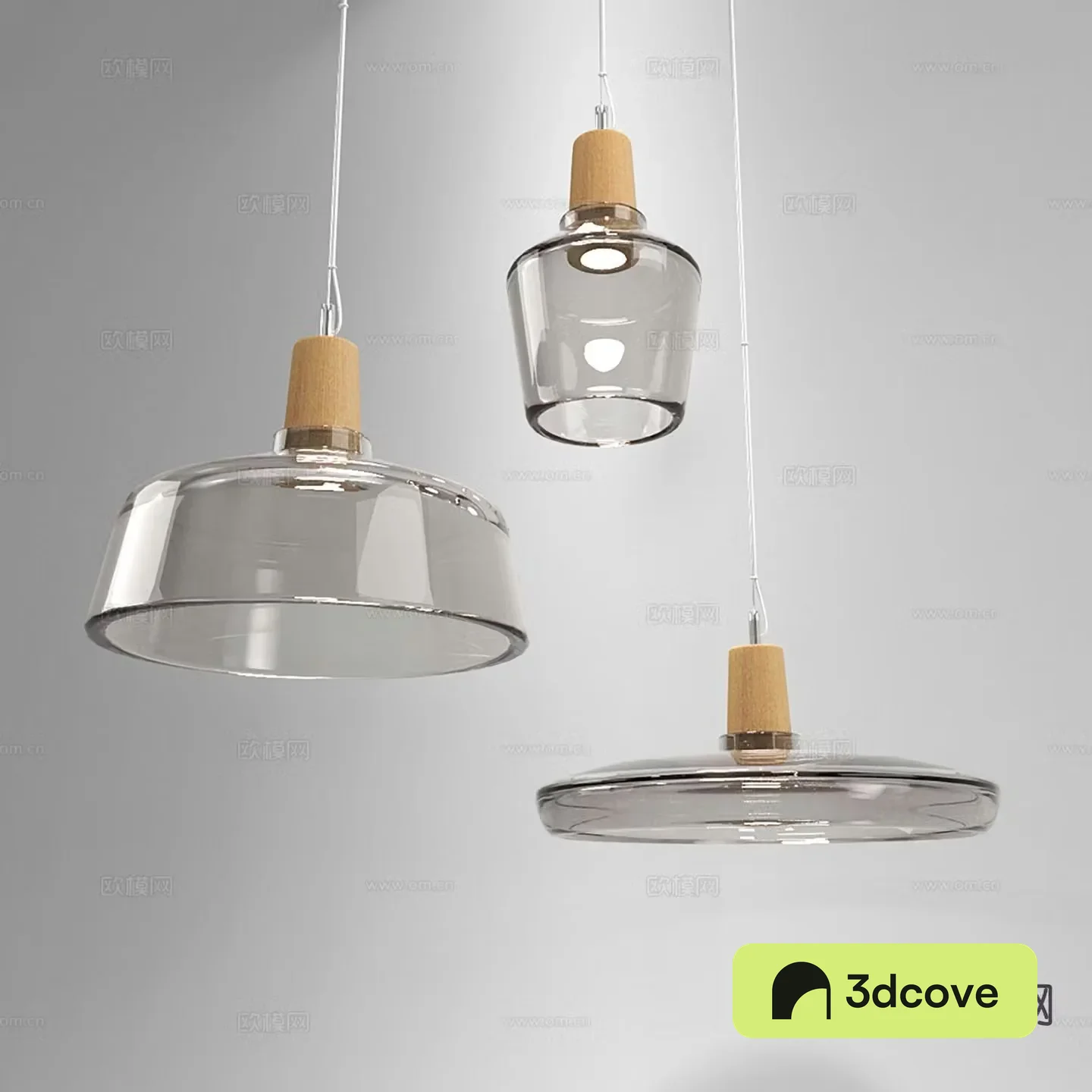 Modern glass chandelier