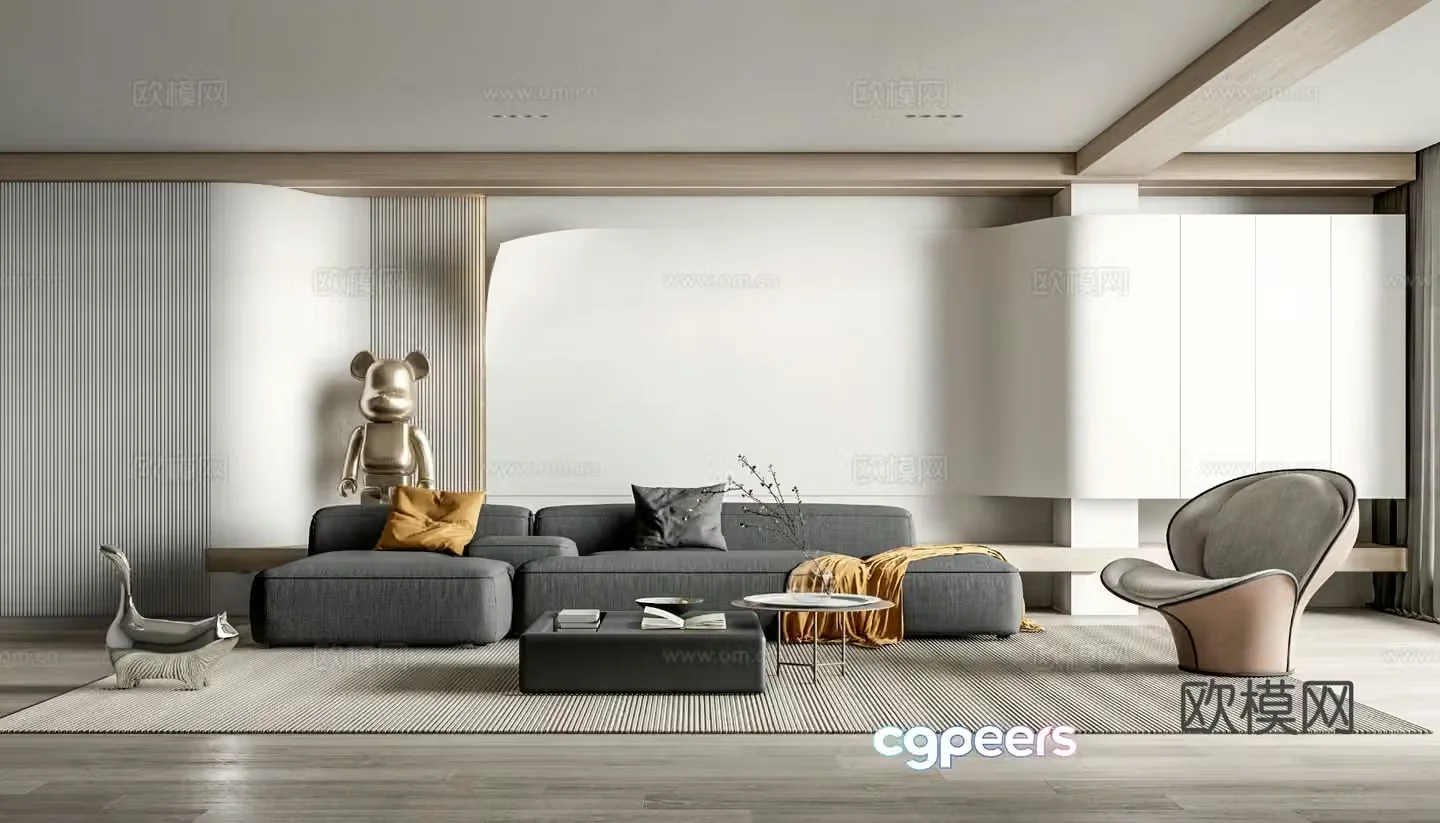 Modern living room 3d model