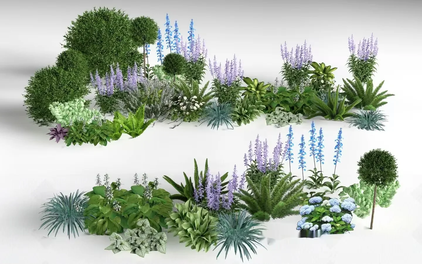 A Collection Of Plants 3D Model – 10610 – VRAY Render