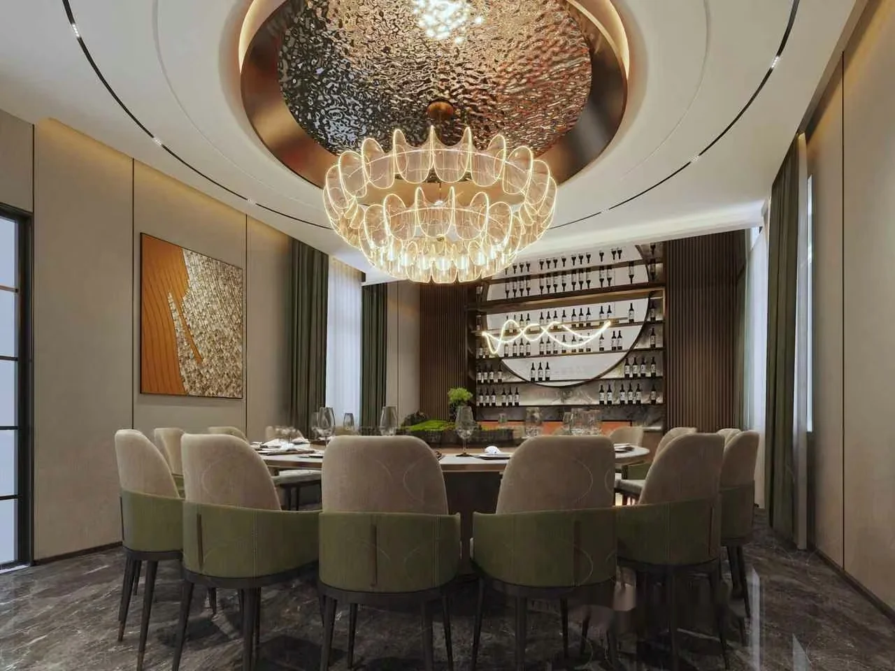 Modern Dining Room 3D Model – 10011 – VRAY Render