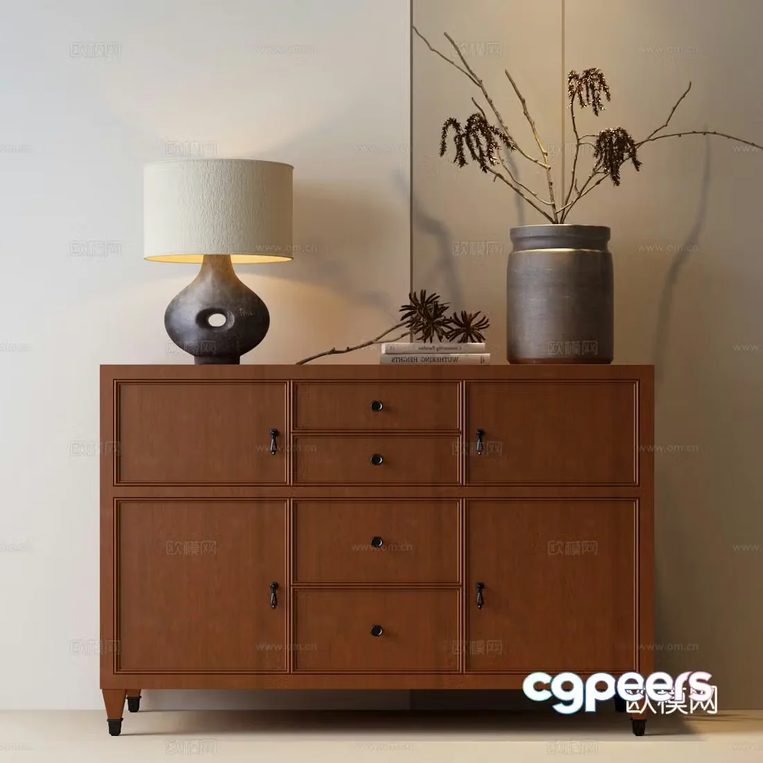 Modern medieval chest of drawers medieval style chest of drawers side cabinets decorative cabinets modern medieval ornaments medieval flowers 3D model