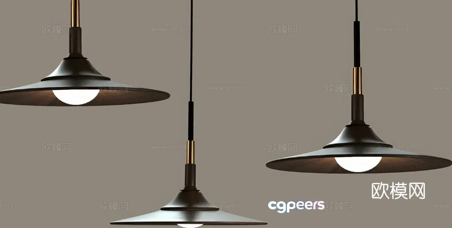 Wabi-sabi retro chandelier UFO chandelier 3d model