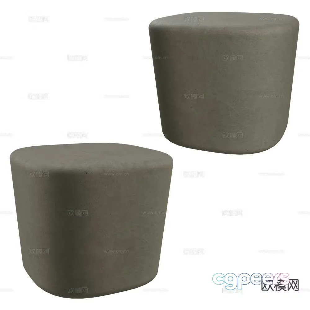 BAXTER Italian side table corner table 3D model