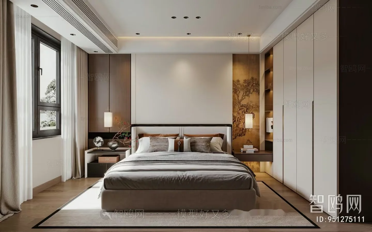 Modern Bedroom 3D Model – 22469 – VRAY Render