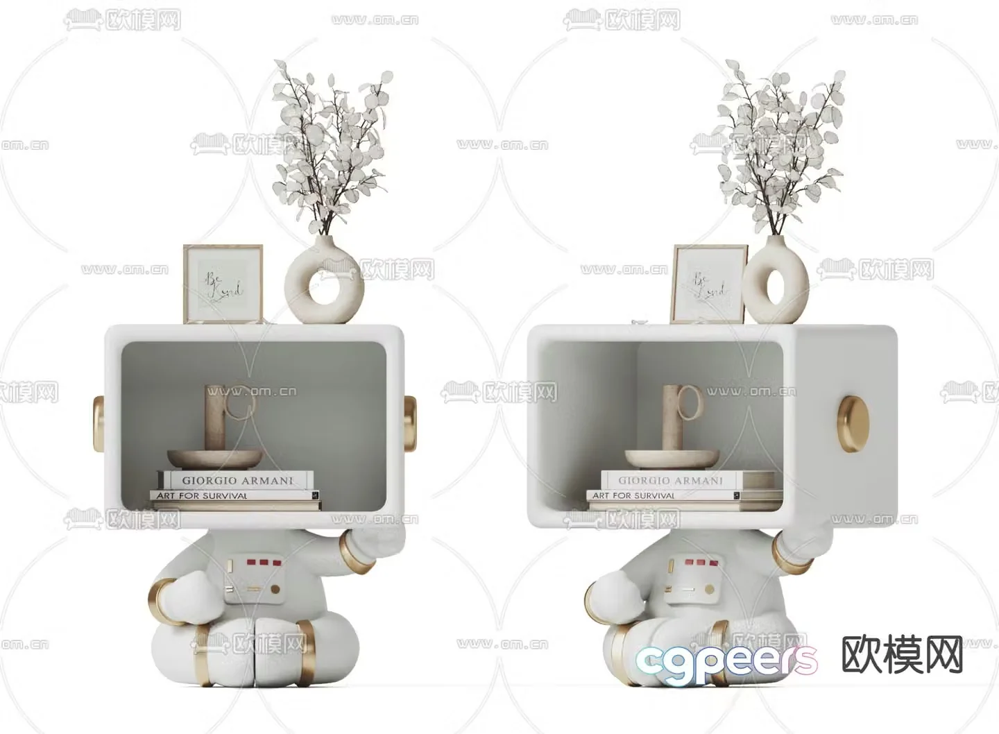 Modern children’s bedside table 3d model