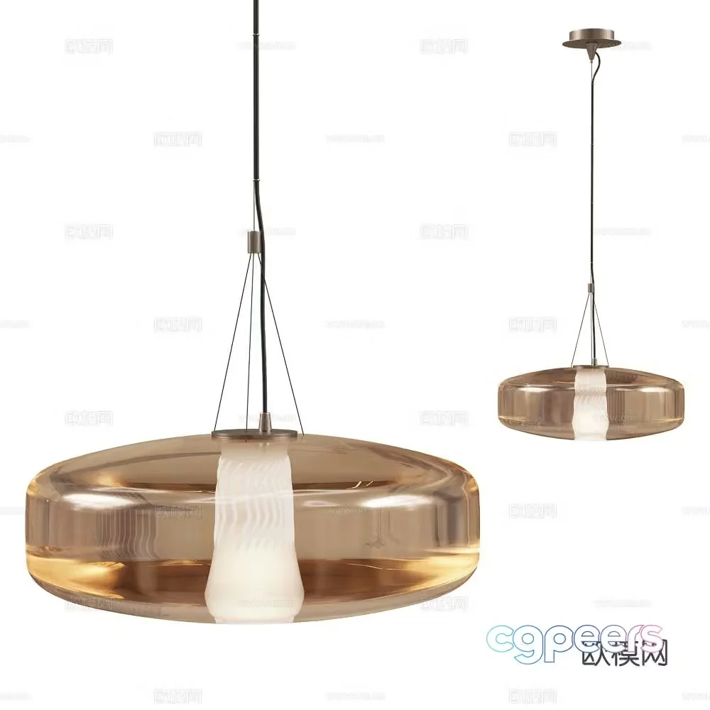 Italamp glass chandelier acrylic chandelier 3d model