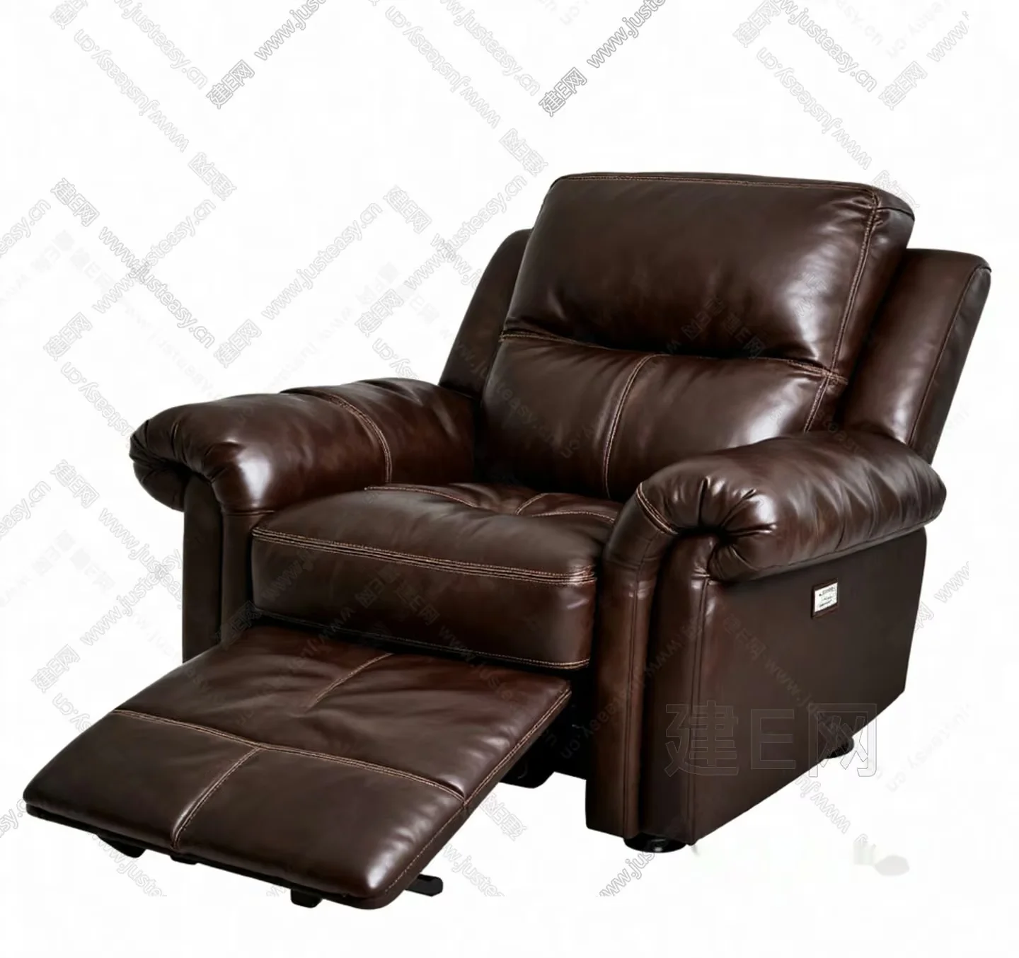 Brown Leather Recliner 3D Model – 14007 – VRAY Render