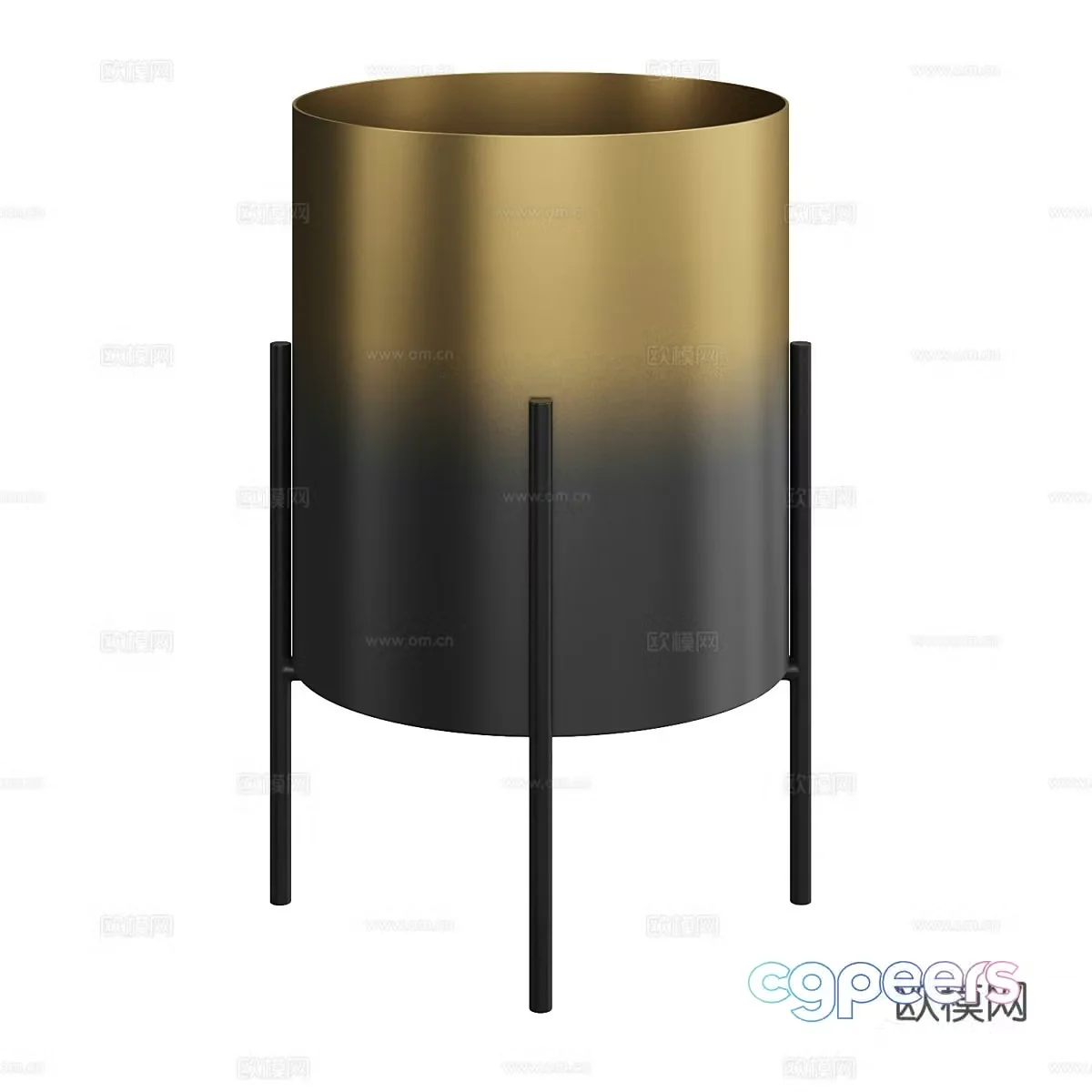 New Chinese light luxury OM Suey flower pot 3d model
