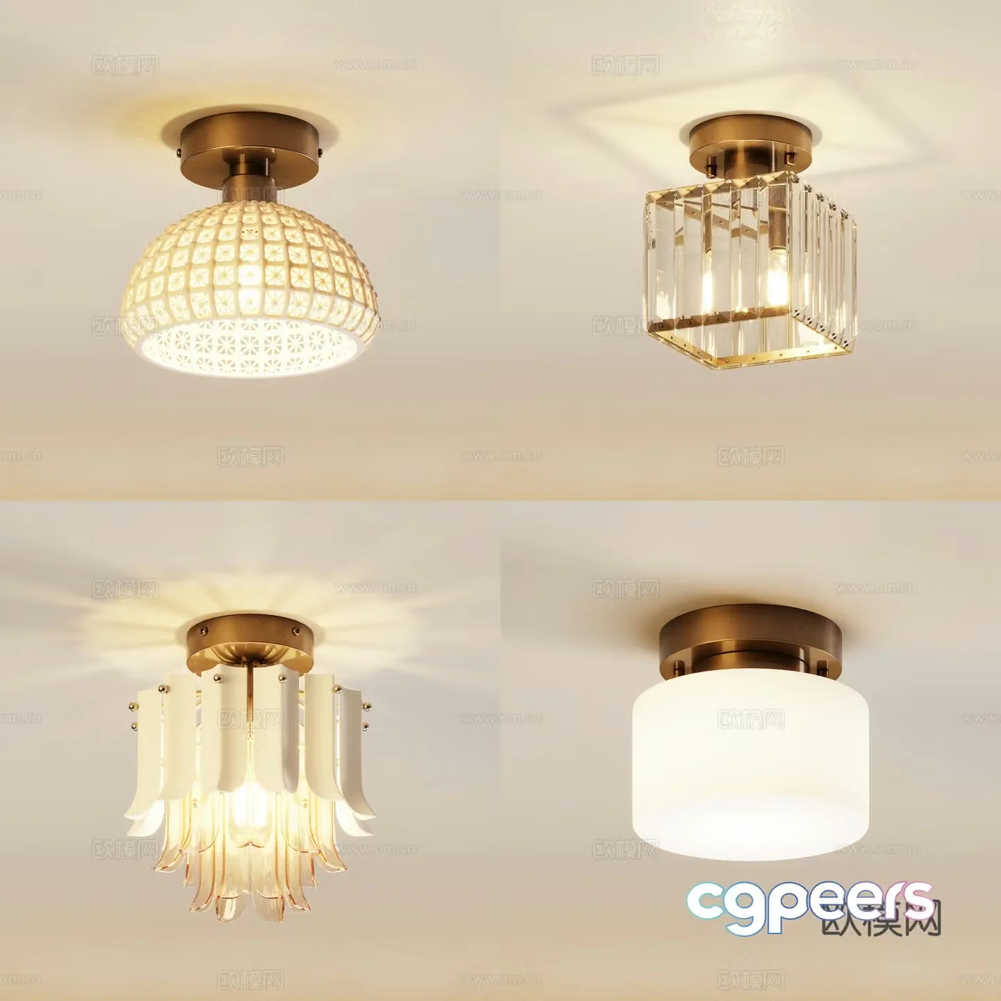 Light luxury chandelier art lamp 3d model