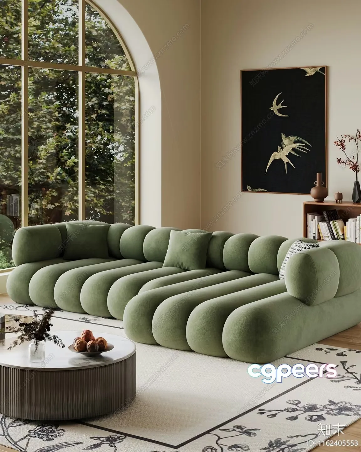 Cozy Living Room 3D Model – 11487 – VRAY Render