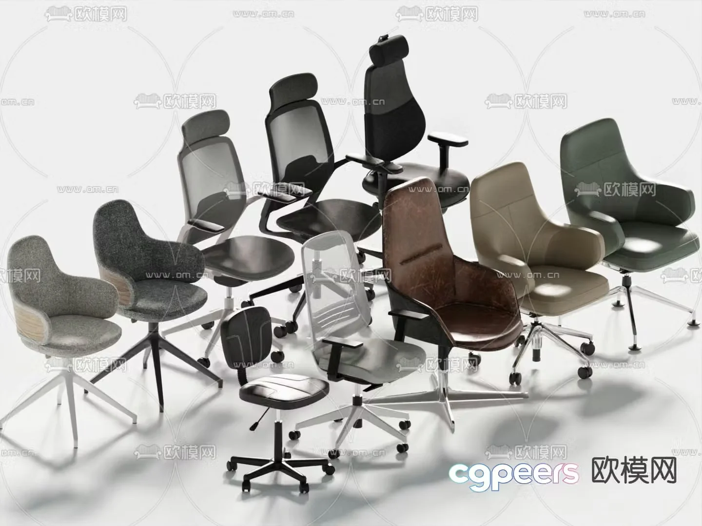 Office chair shift chair boss chair 3d model