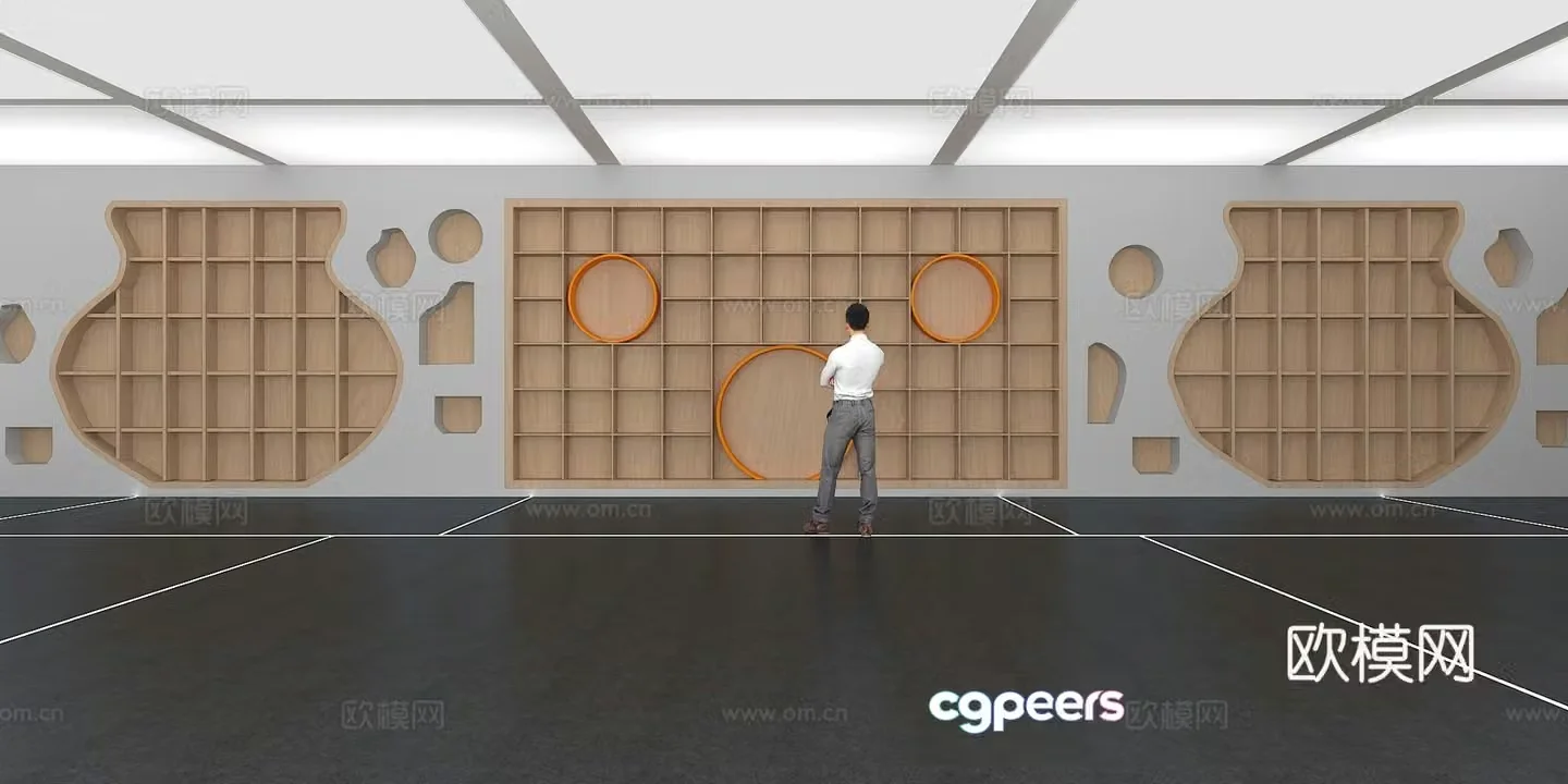 Cultural wall Ceramics and cultural wall Display wall Classroom Exhibition hall Campus culture Corridor Teaching 3D model