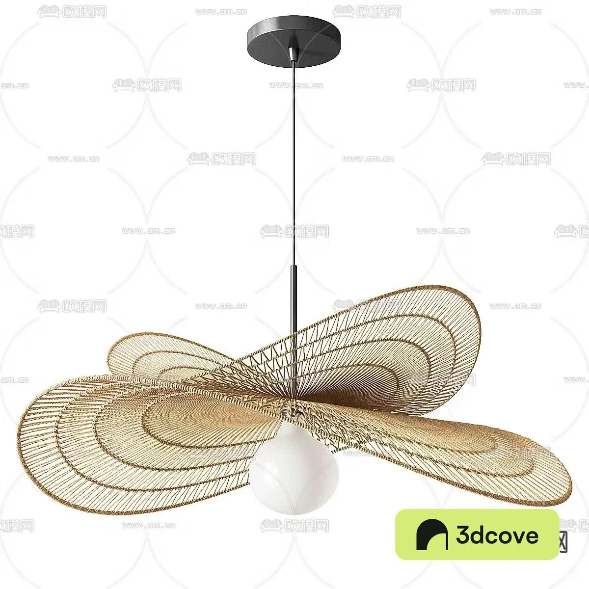 Wabi-sabi chandelier rattan chandelier