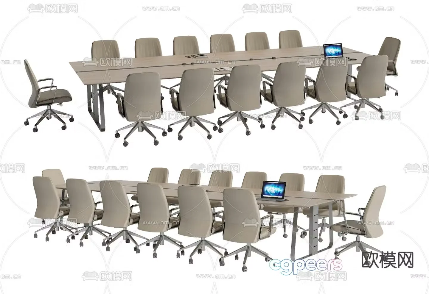 Modern conference table conference table 3d model