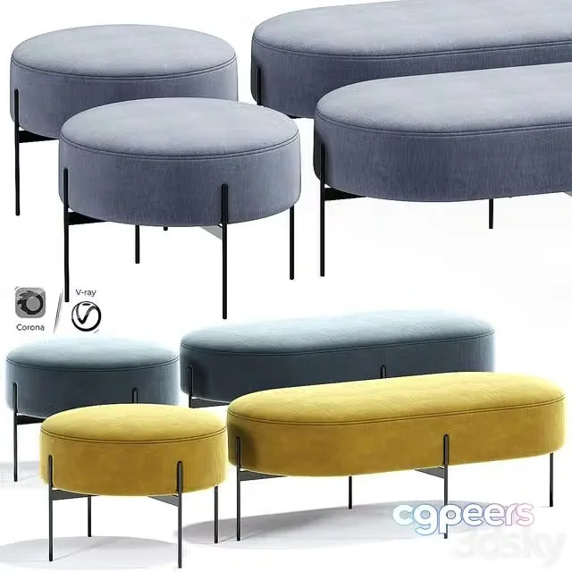 3ds Max Free – Macca ottoma set