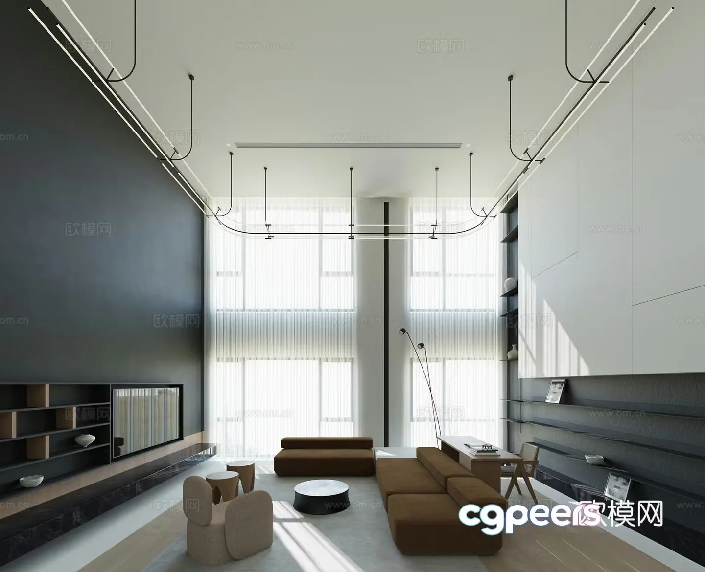 Modern living room 3d model