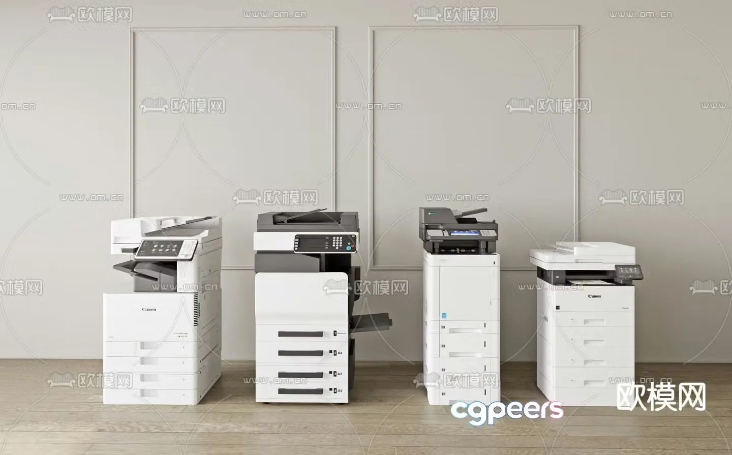 Modern printer copier 3d model