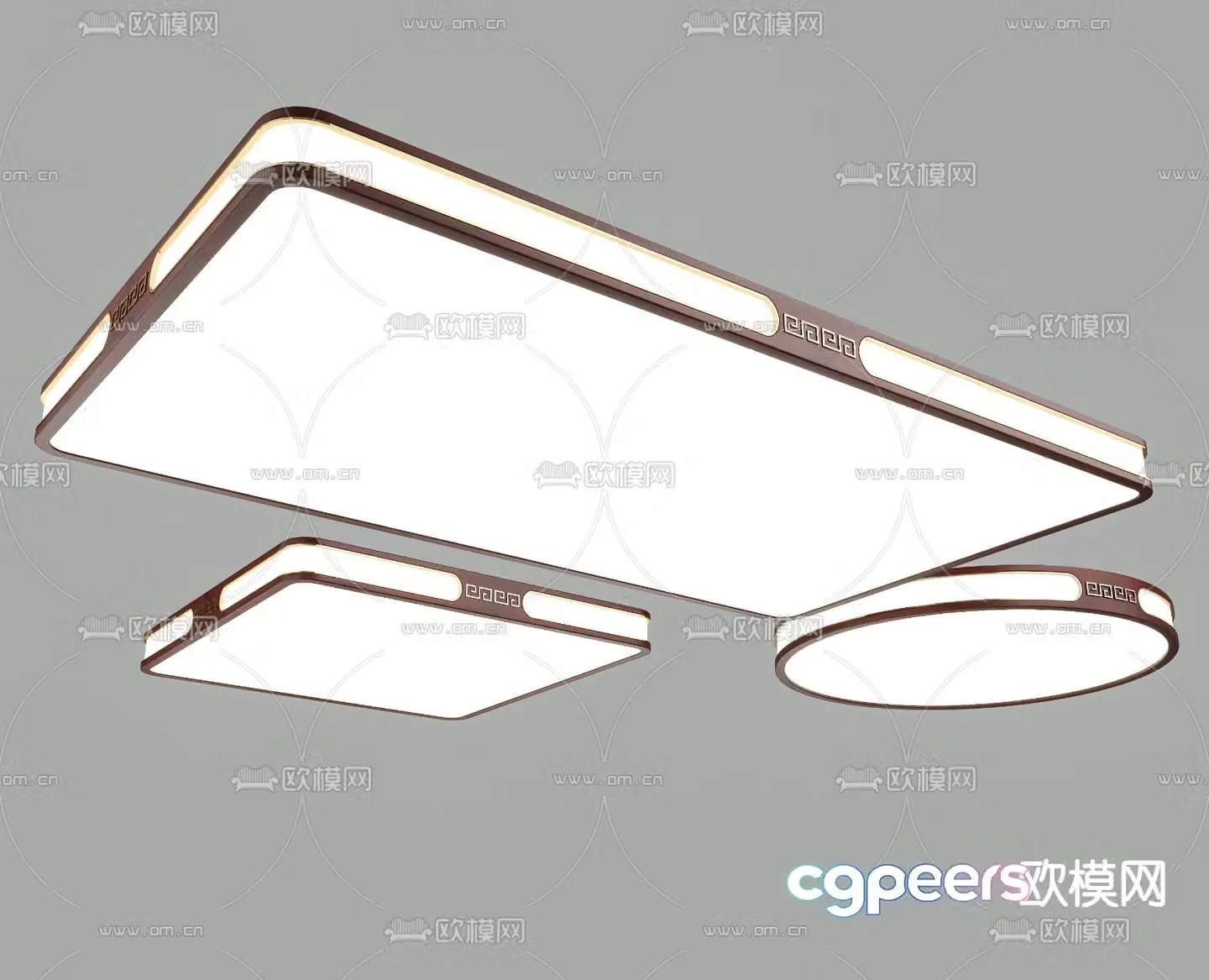 Chinese style ceiling lamp 3d model