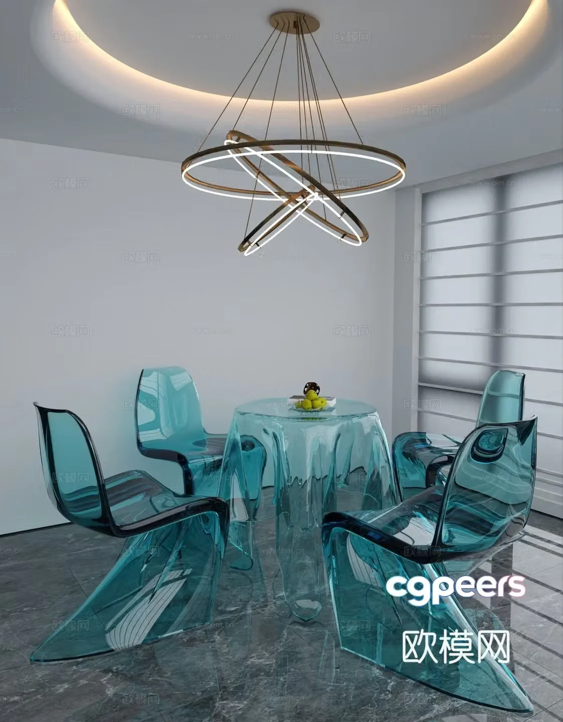 Leisure table and chair 3d model