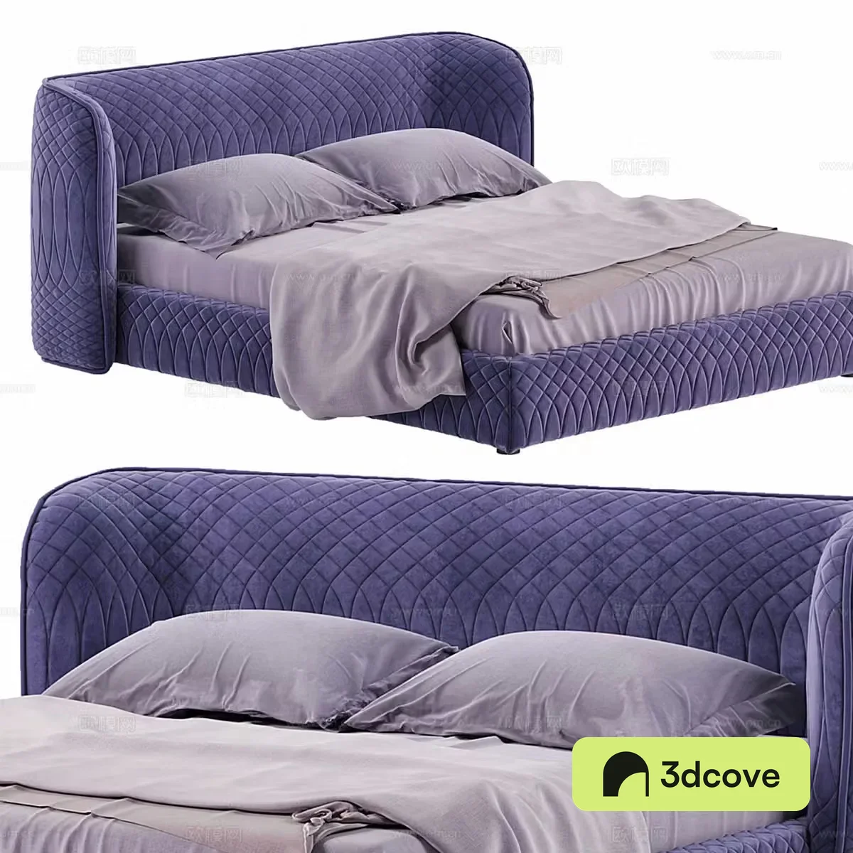 Modern MOROSO fabric double bed