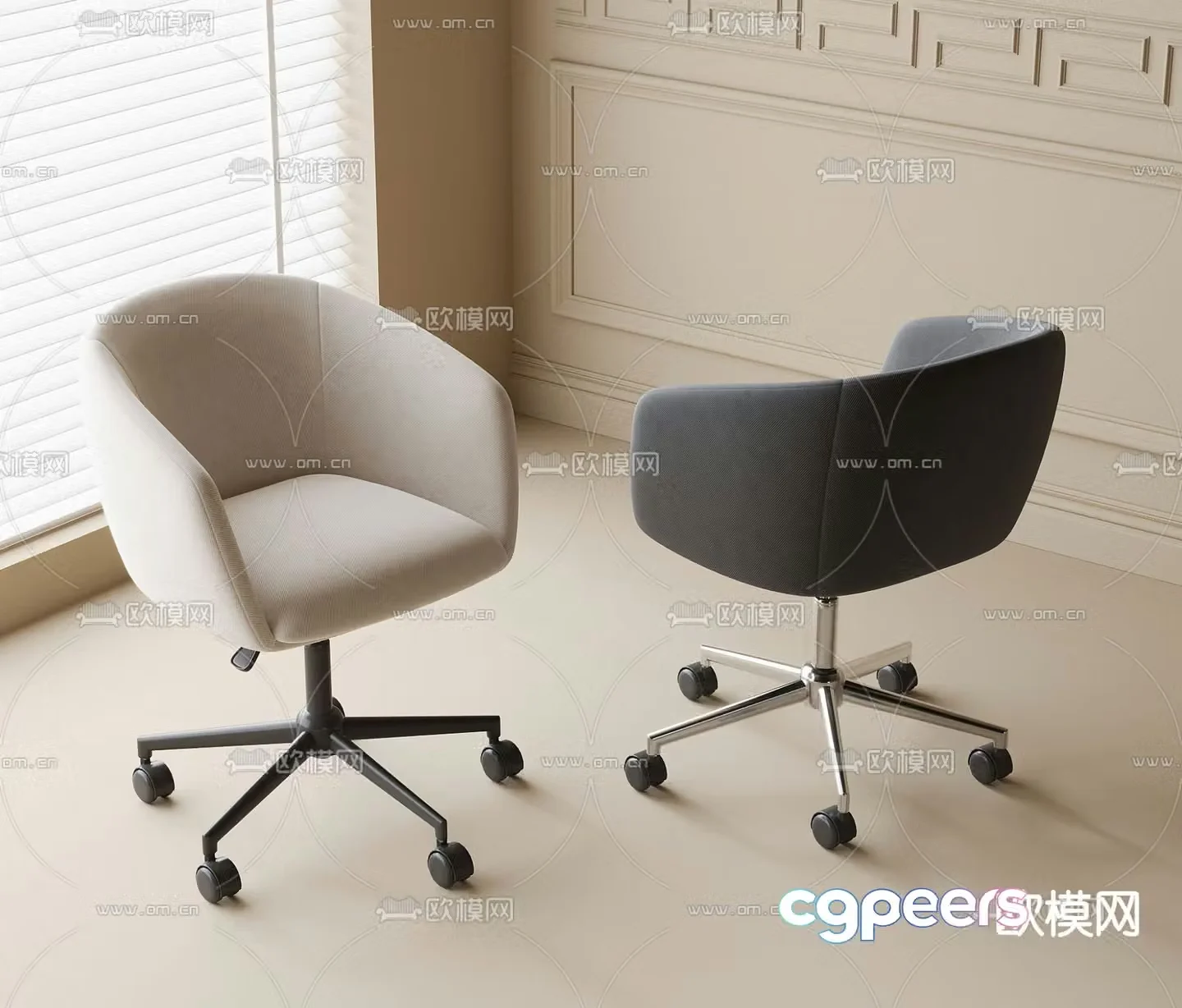 Modern swivel office chair 3d model