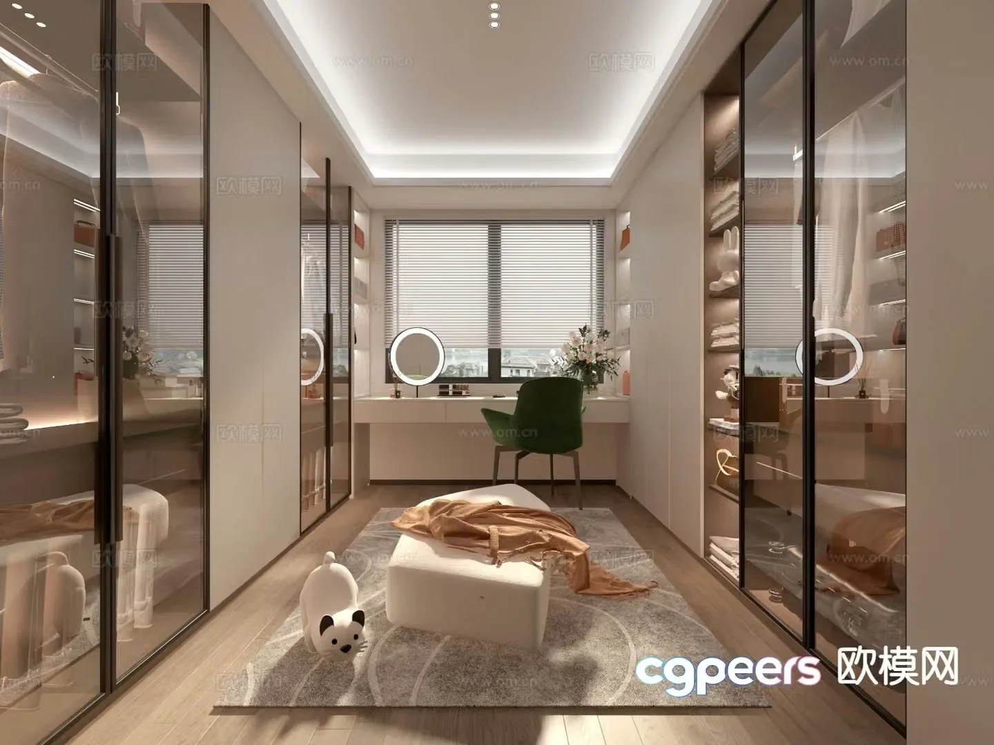 Modern cloakroom 3d model