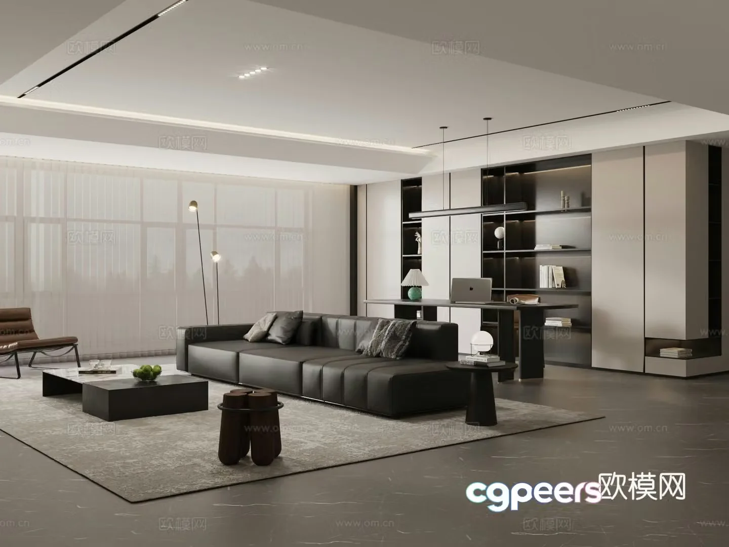 Modern living room 3d model
