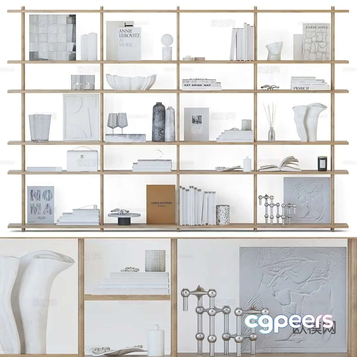 Modern decorative rack 3d model