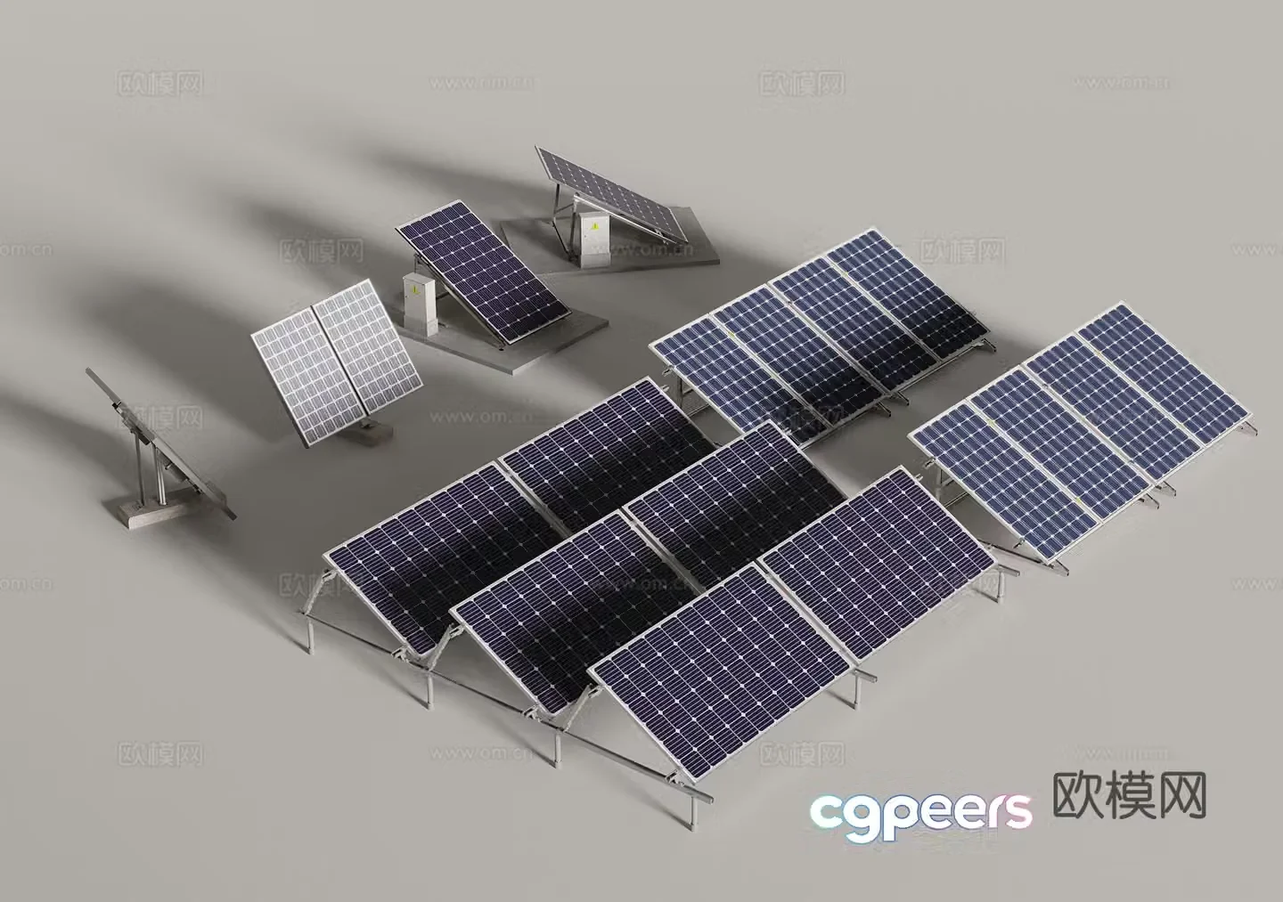 Modern solar panel 3d model