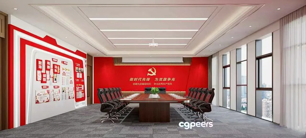 Modern Conference Room 3D Model – 7215 – CORONA Render