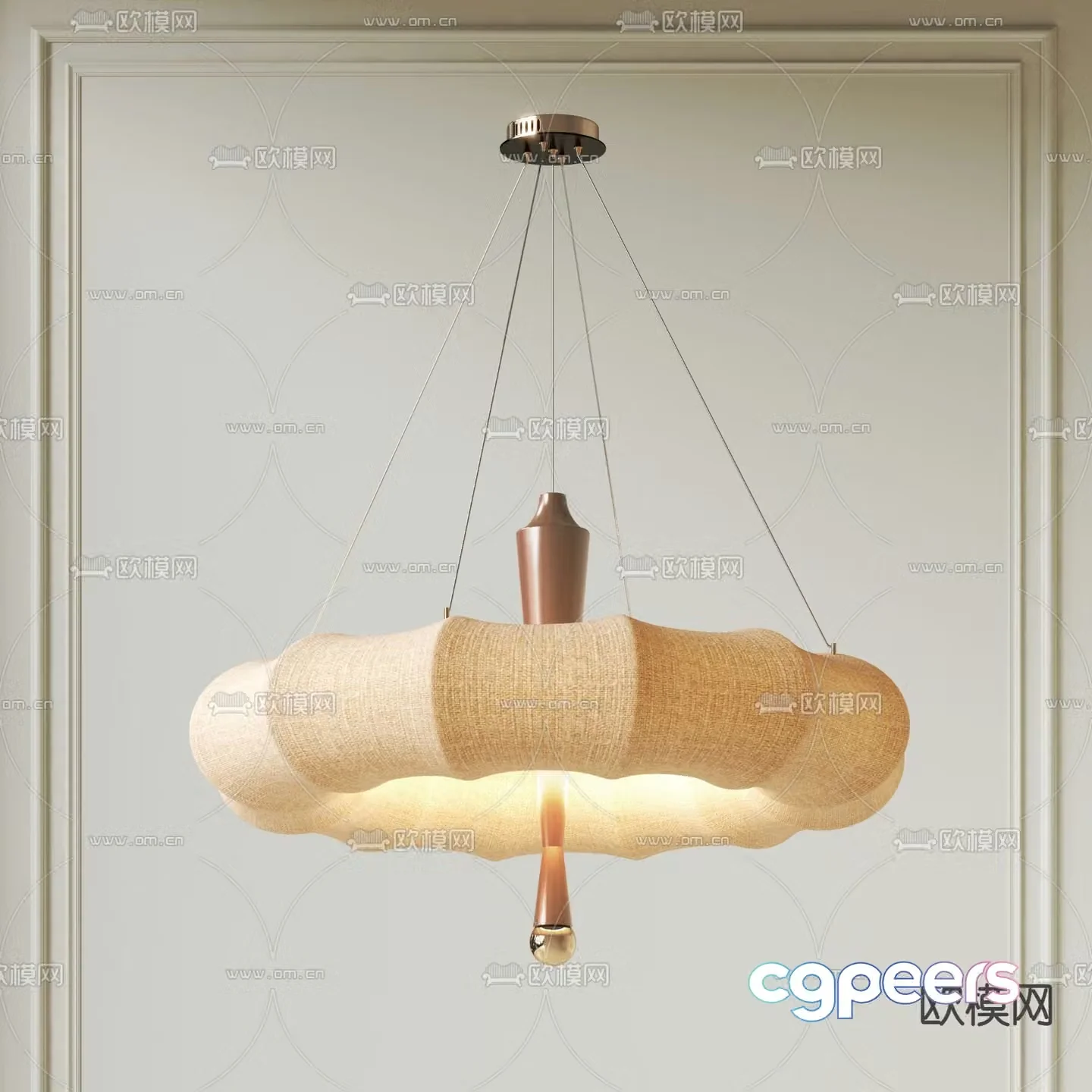 Medieval style chandelier woven chandelier 3d model