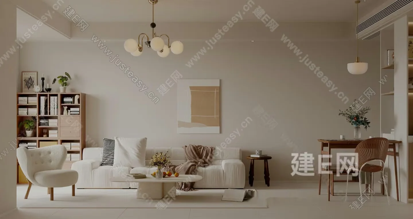 Modern Living Room 3D Model – 18125 – VRAY Render