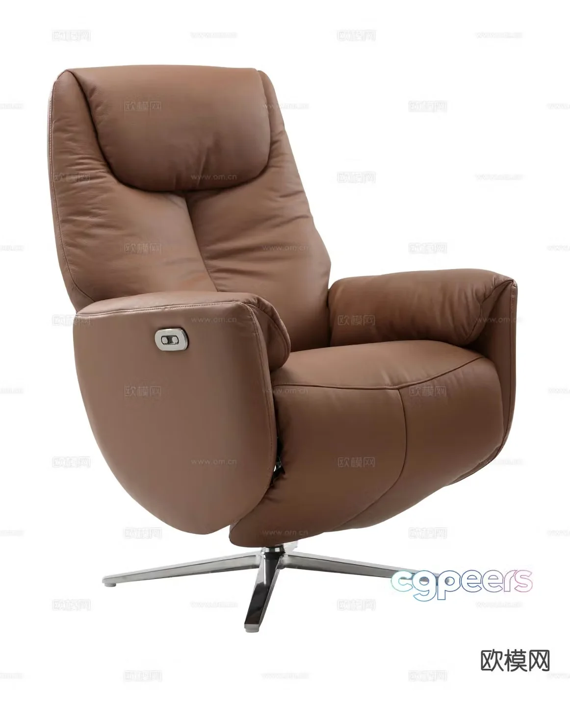 Modern leisure sofa leather sofa 3d model