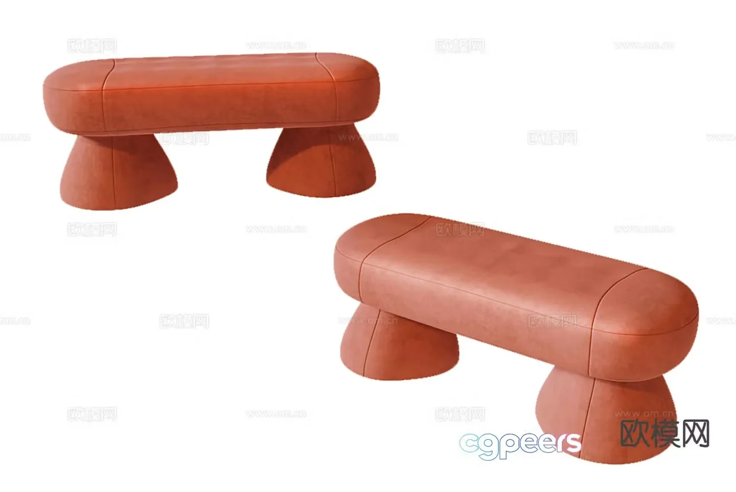 Modern stool sofa stool low stool 3d model