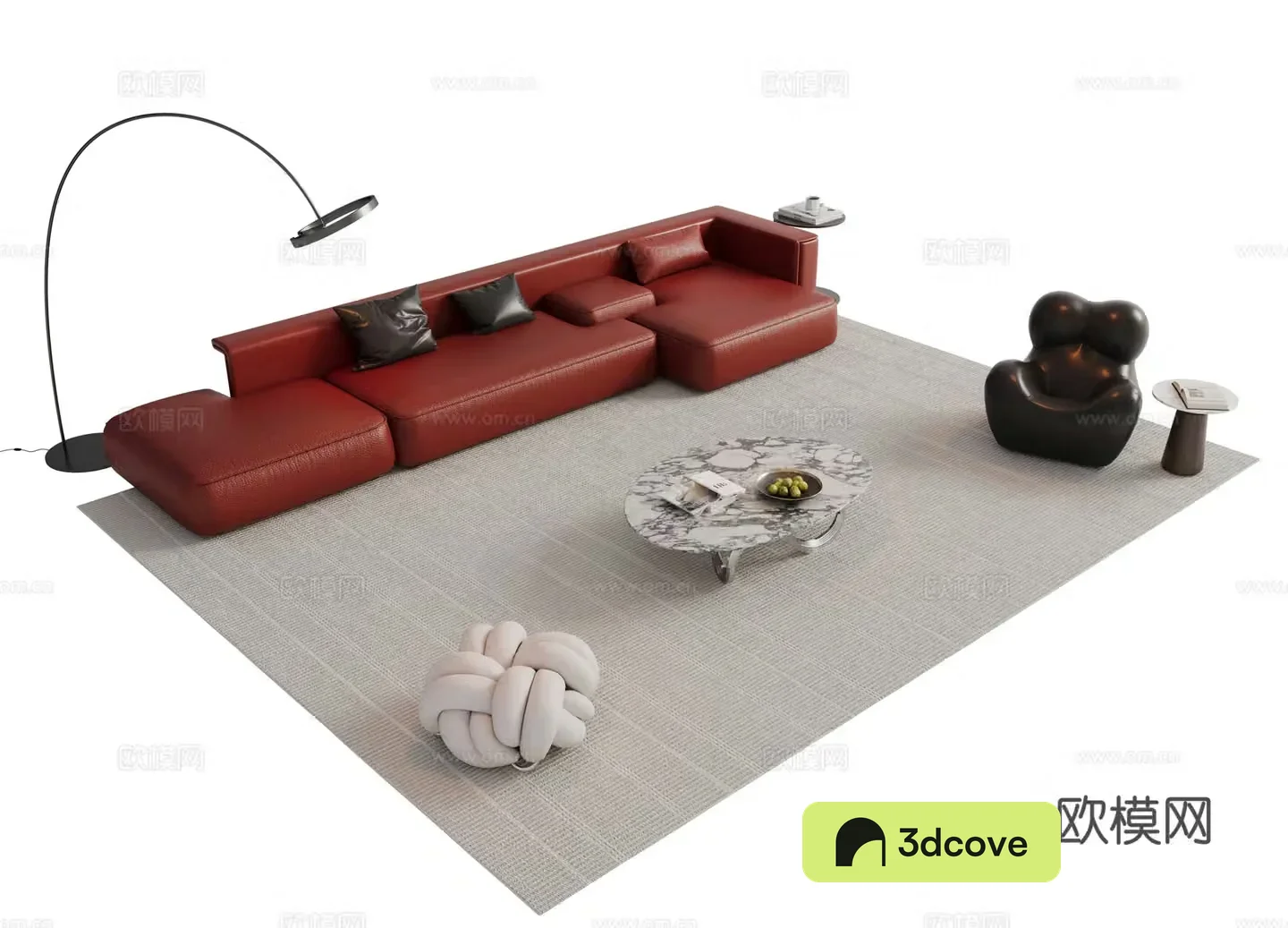 Italian sofa combination sofa