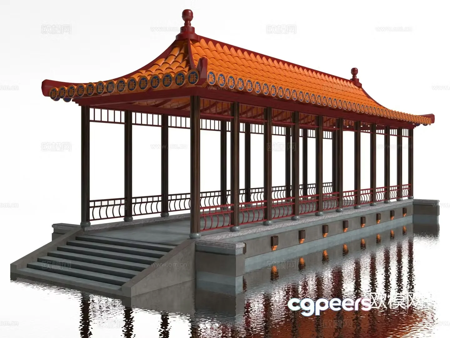 Chinese style pavilion 3D model