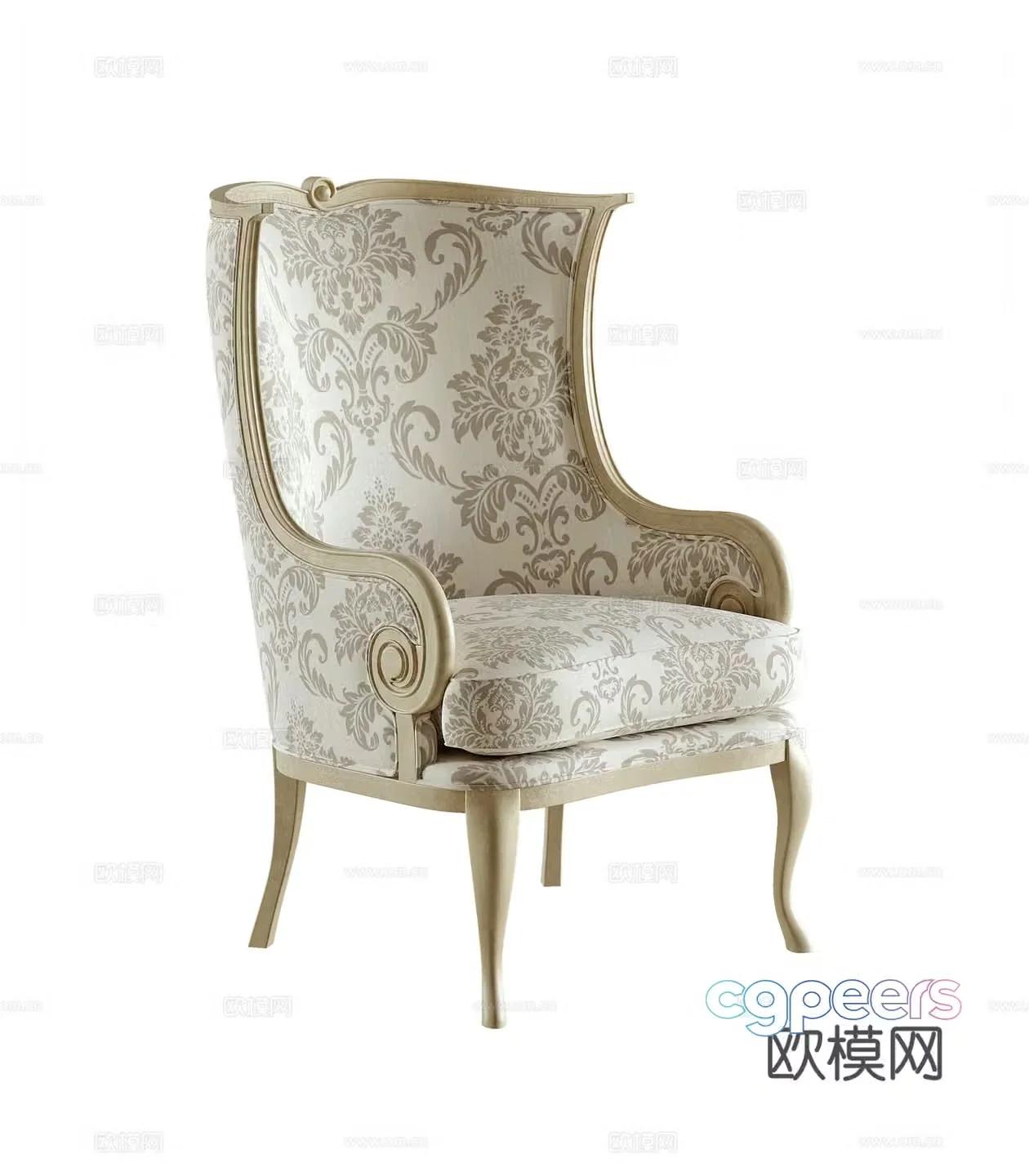 American casual chair 3d model