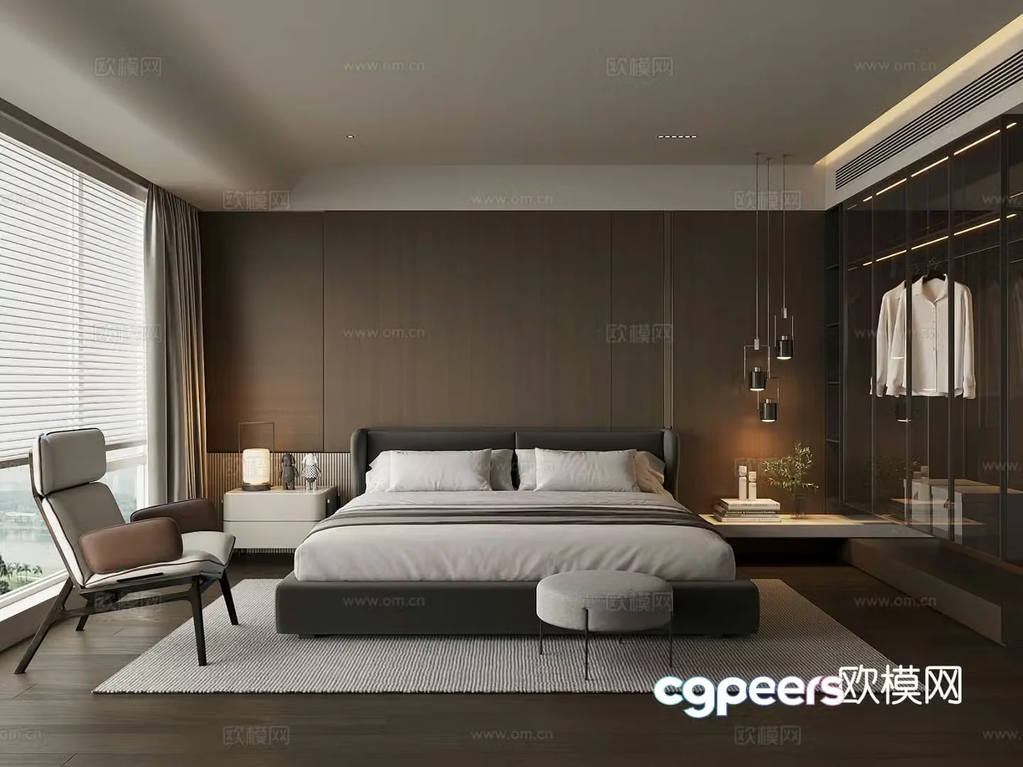 Italian style bedroom master bedroom 3d model