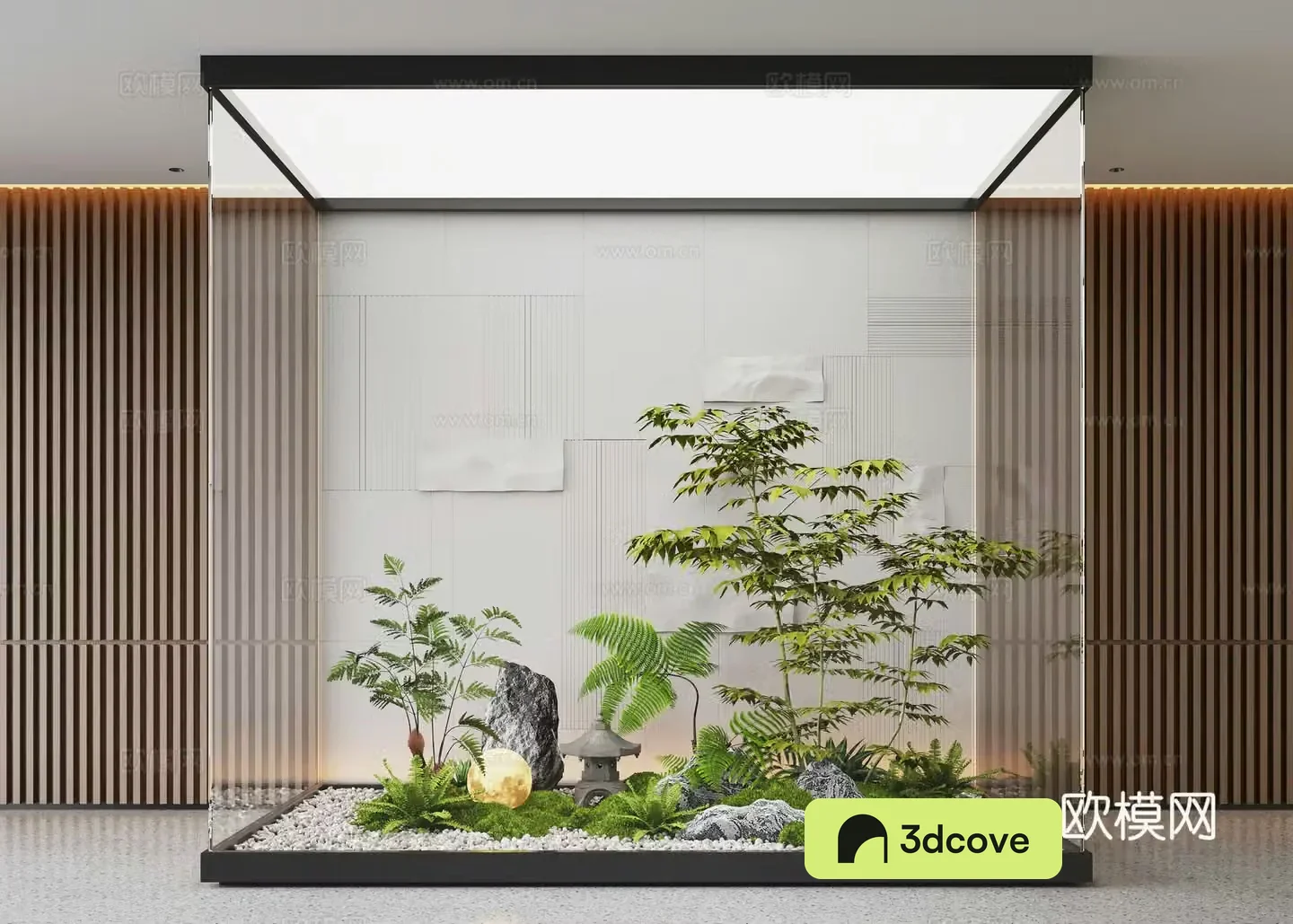 Modern interior landscape landscaping moss landscape sketch
