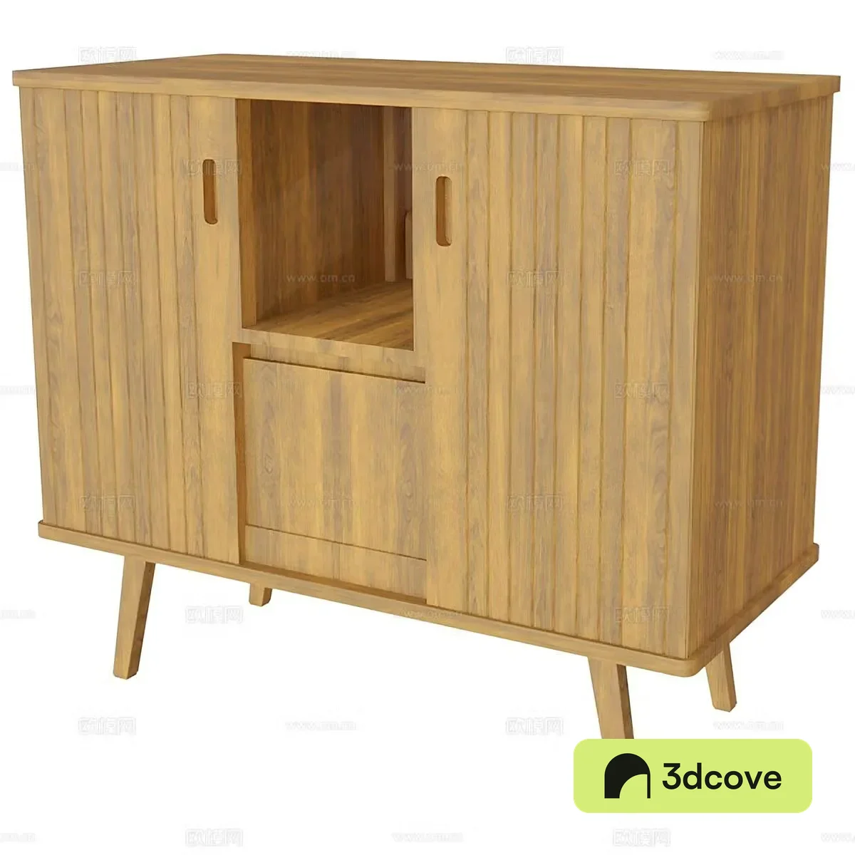 Log entrance cabinet low cabinet