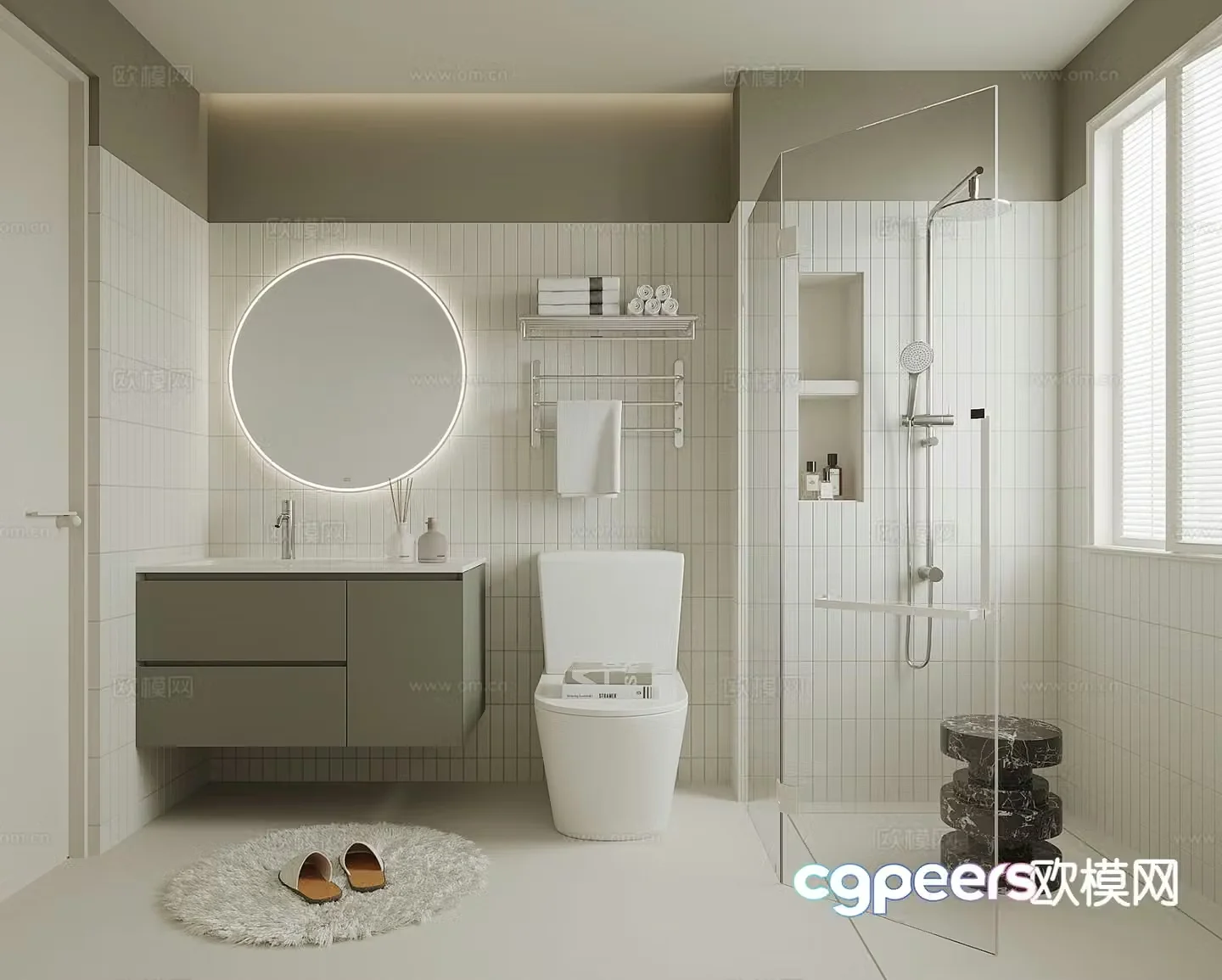 Modern bathroom bathroom 3d model